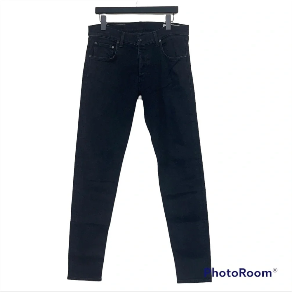Rag & Bone Standard Issue Fit 1 Skinny Leg Black Jeans Sz 36